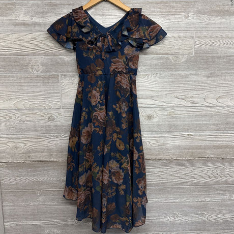 Chiffon Hi Low Dress Flowers 7