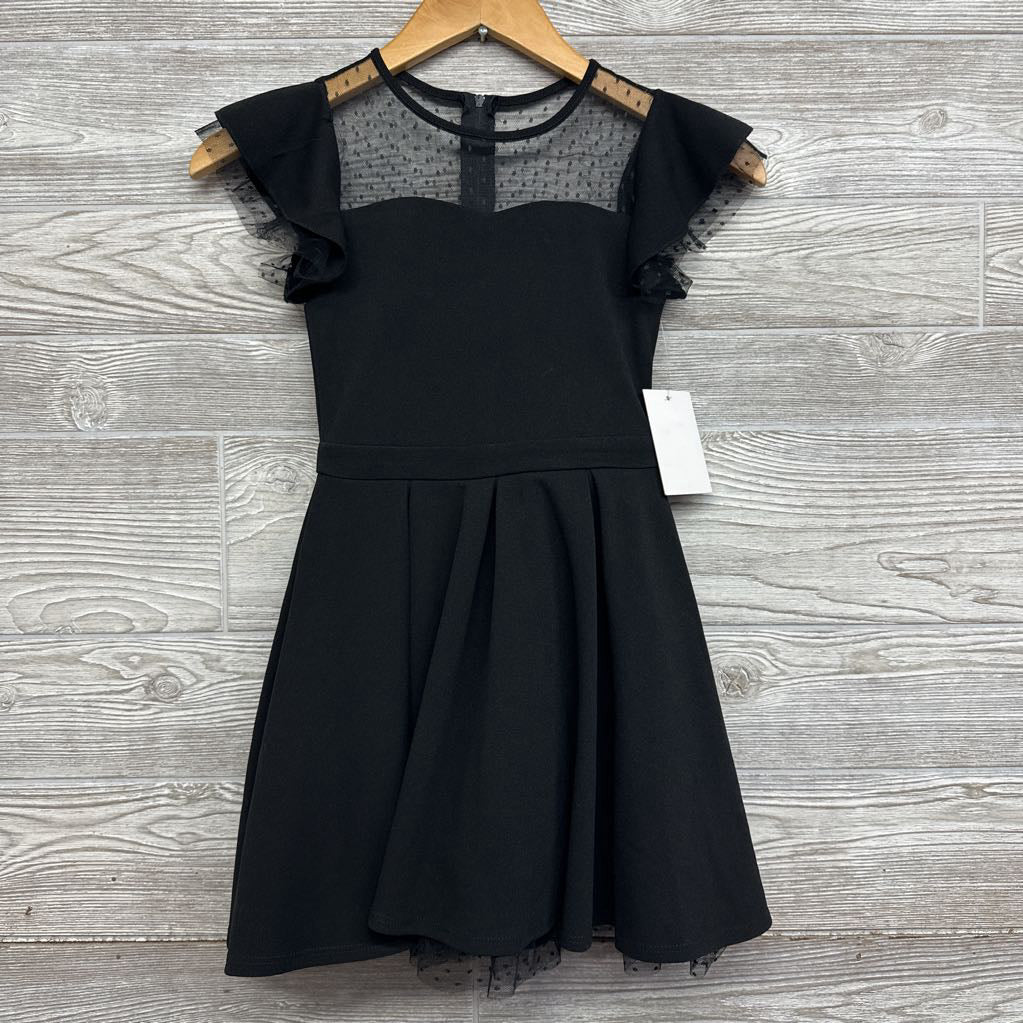 NEW Flutter Sleeve Twirl Dress Mesh Dots 7