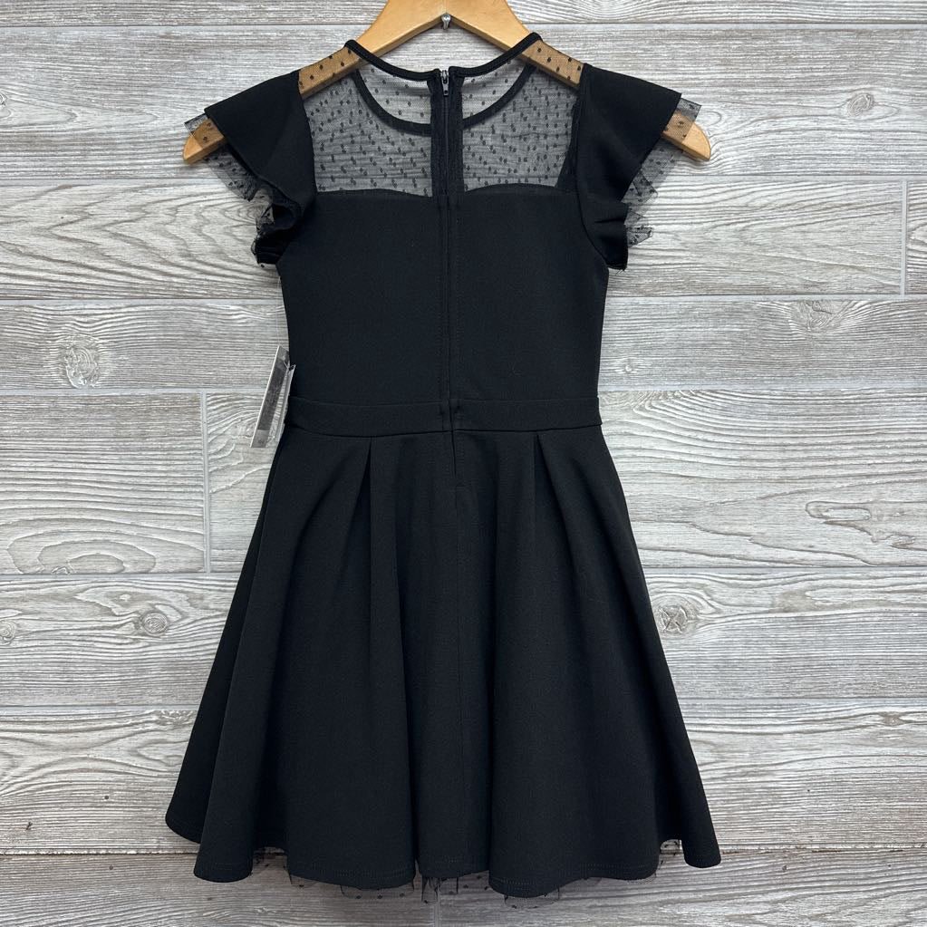NEW Flutter Sleeve Twirl Dress Mesh Dots 7