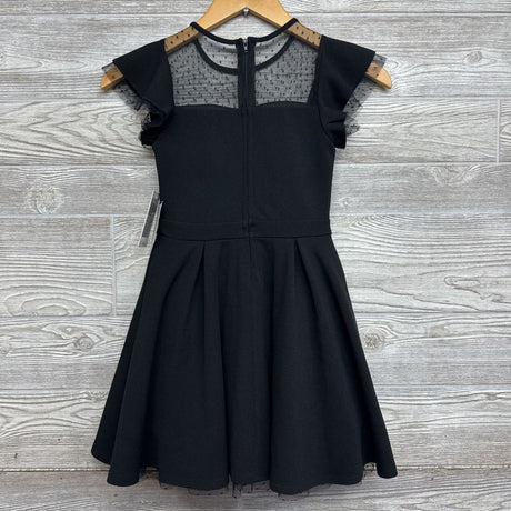 NEW Flutter Sleeve Twirl Dress Mesh Dots 7