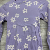 LS Ribbed Shirt Flowers Lettuce Trim 10-12