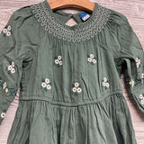 LS Smocked Dress Embroidered Flowers 5T