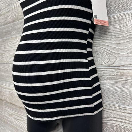 NEW Ribbed Off The Shoulder Shirt Stripes XS