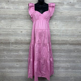 NEW Tiered Flutter Sleeve Dress Medium