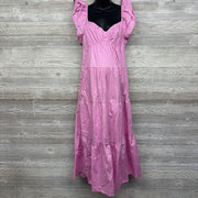 NEW Tiered Flutter Sleeve Dress Large