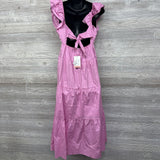 NEW Tiered Flutter Sleeve Dress Small