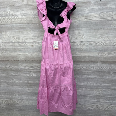 NEW Tiered Flutter Sleeve Dress Small