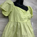 NEW Cap Sleeve Blouse Smocked Back Large