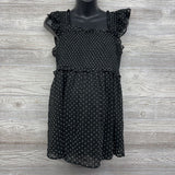 NEW Smocked Blouse Flutter Sleeve Polka Dot Large