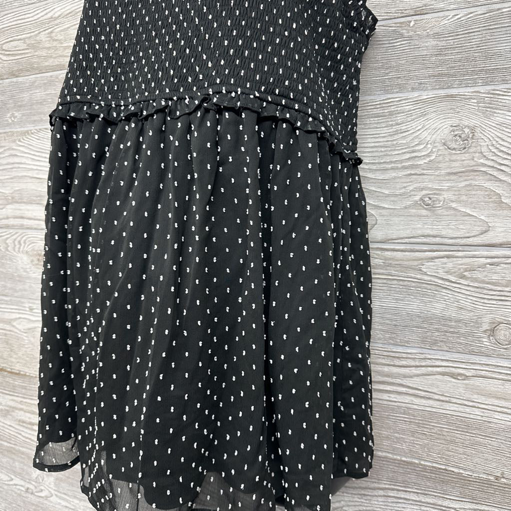 NEW Smocked Blouse Flutter Sleeve Polka Dot Large