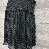 NEW Smocked Blouse Flutter Sleeve Polka Dot Large