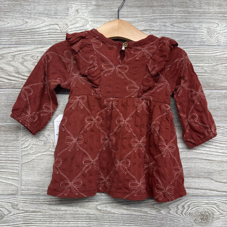 NEW LS Dress Bows & Ruffles 6M