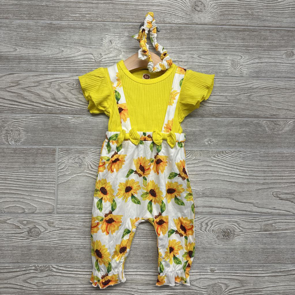 NEW Jumpsuit Sunflowers 9M