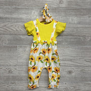 NEW Jumpsuit Sunflowers 9M