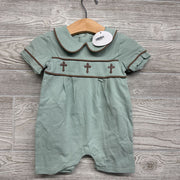 NEW Christening Romper Crosses 9M