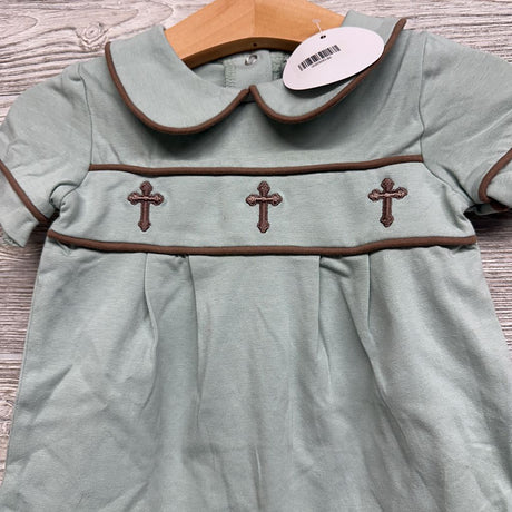 NEW Christening Romper Crosses 9M