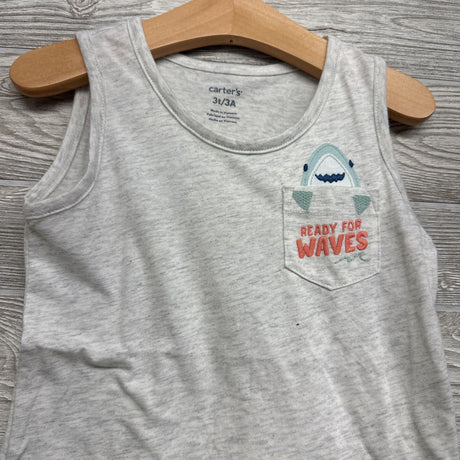 NEW Tank Top Ready For Waves Shark 3t