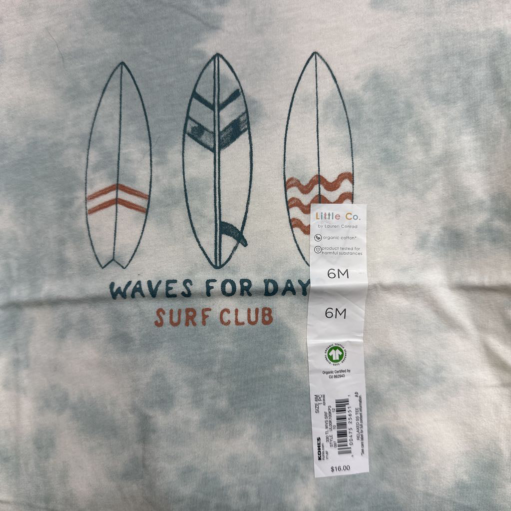 NEW Tie Dye Shirt Waves For Days 6M