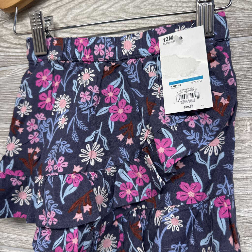 NEW Skort Flowers 12M