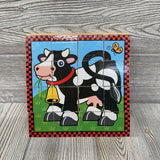 Wooden Cube Puzzle Farm