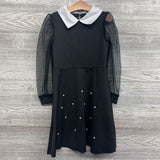 Tulle Sleeve Dress W/ Collar & Pearls 8