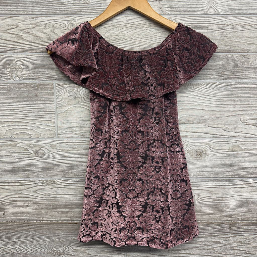 Velour Printed Flower Dress 7