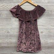Velour Printed Flower Dress 7