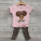 Shirt Beautiful Girl & Animal Print Pants 3t
