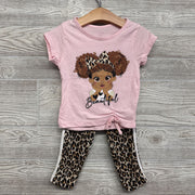 Shirt Beautiful Girl & Animal Print Pants 3t