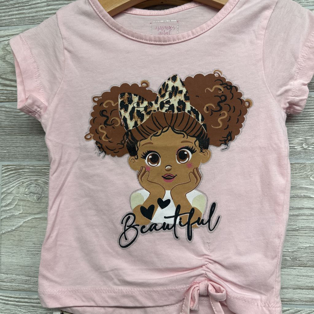 Shirt Beautiful Girl & Animal Print Pants 3t