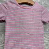 Lettuce Trim Ribbed Shirt Stripes 3t