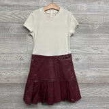 Ribbed & Faux Leather Skirt Dress 10