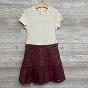 Ribbed & Faux Leather Skirt Dress 10