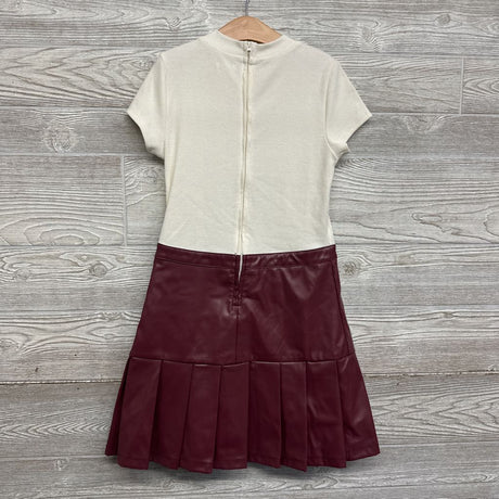 Ribbed & Faux Leather Skirt Dress 10