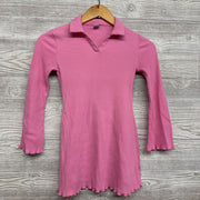 Lettuce Trim Ribbed Polo Dress 8