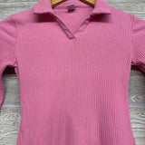 Lettuce Trim Ribbed Polo Dress 8