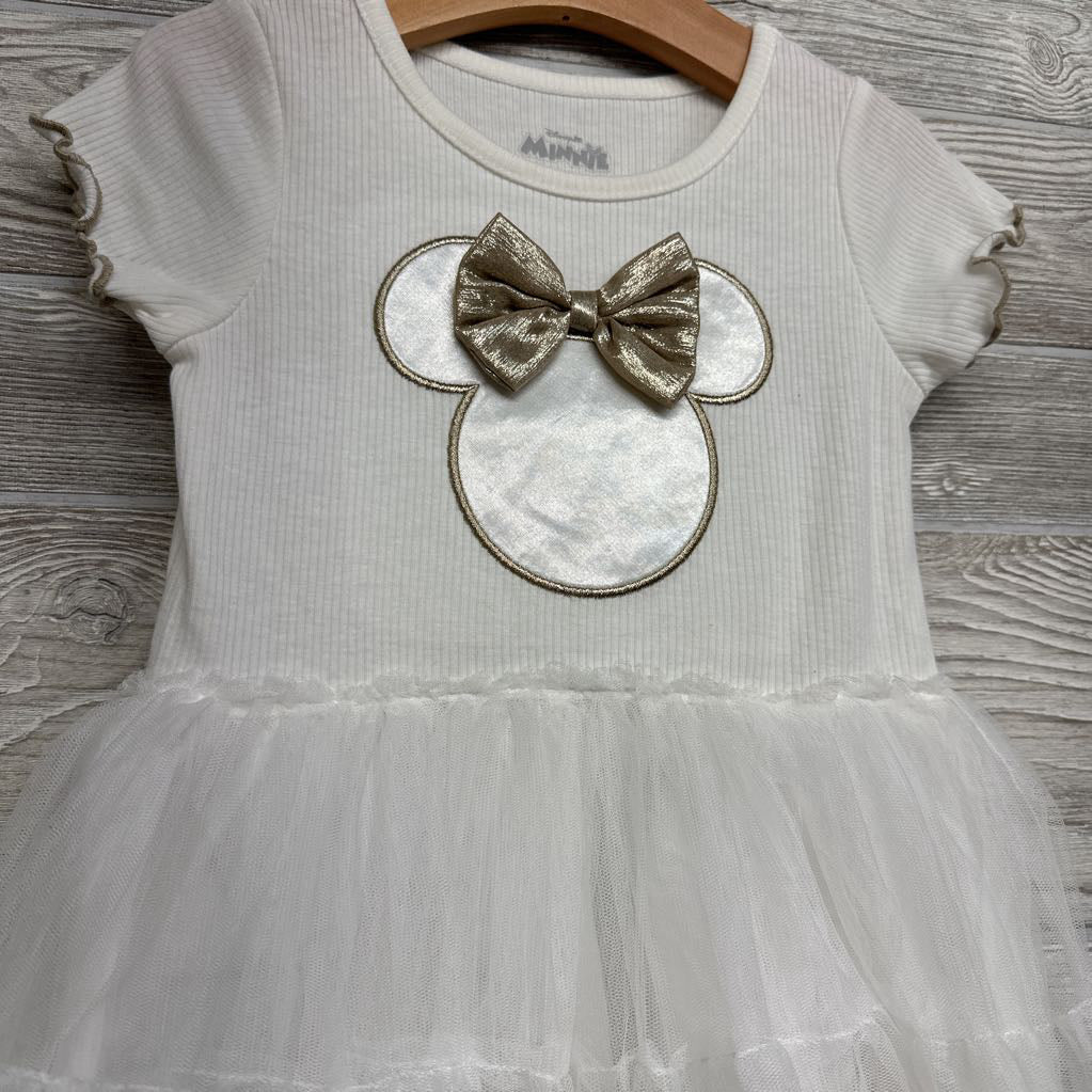Ribbed & Tutu Skirt Dress Minnie Mouse 5t