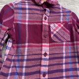 Flannel Button Up Plaid Shirt 3t