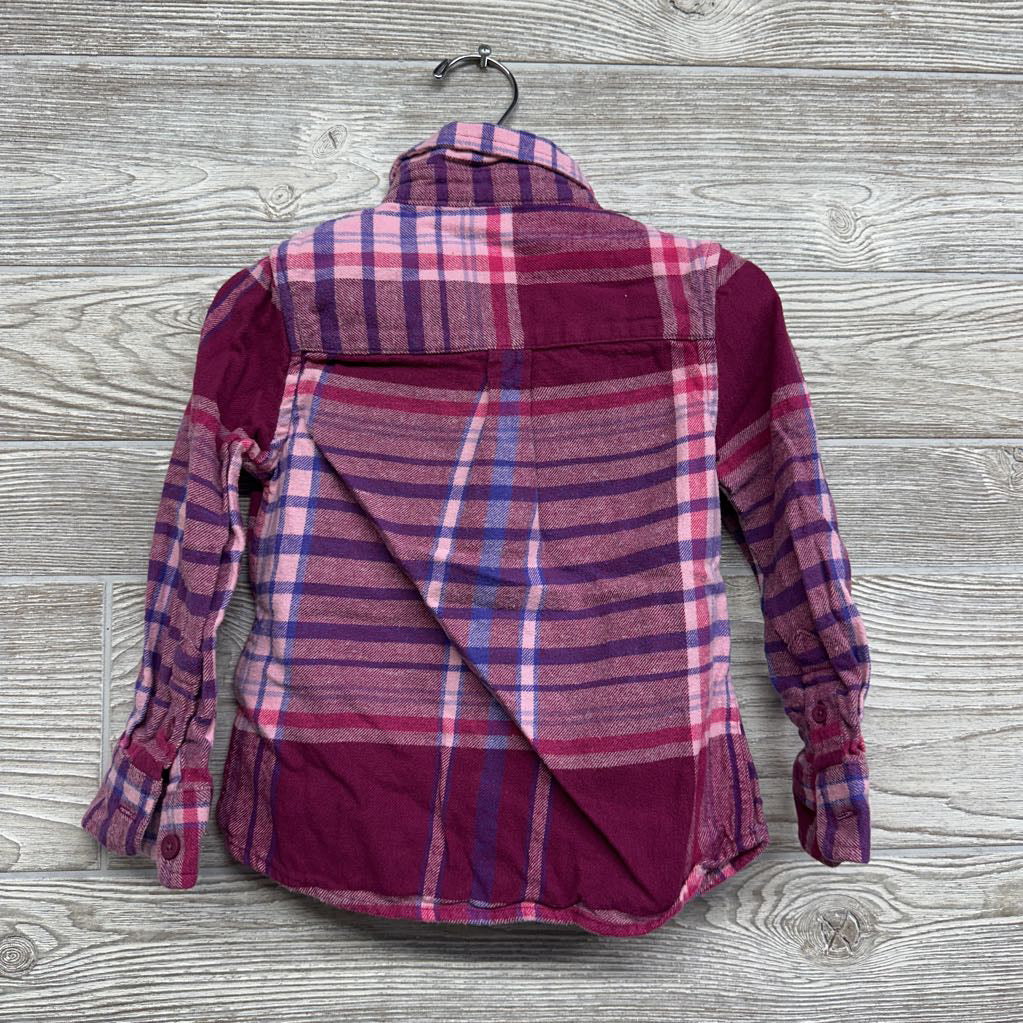 Flannel Button Up Plaid Shirt 3t