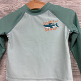 LS Swim Rash Guard Lookin Sharp & Trunks Sharks 12M