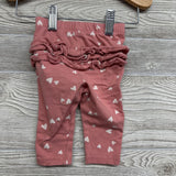 Ruffle Butt Leggings Hearts 3-6M