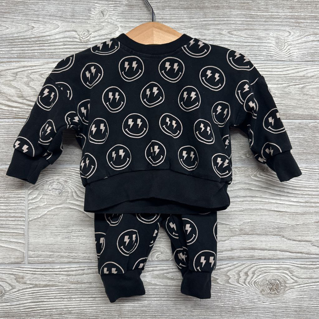 Crewneck & Jogger Smiley Faces 3-6M