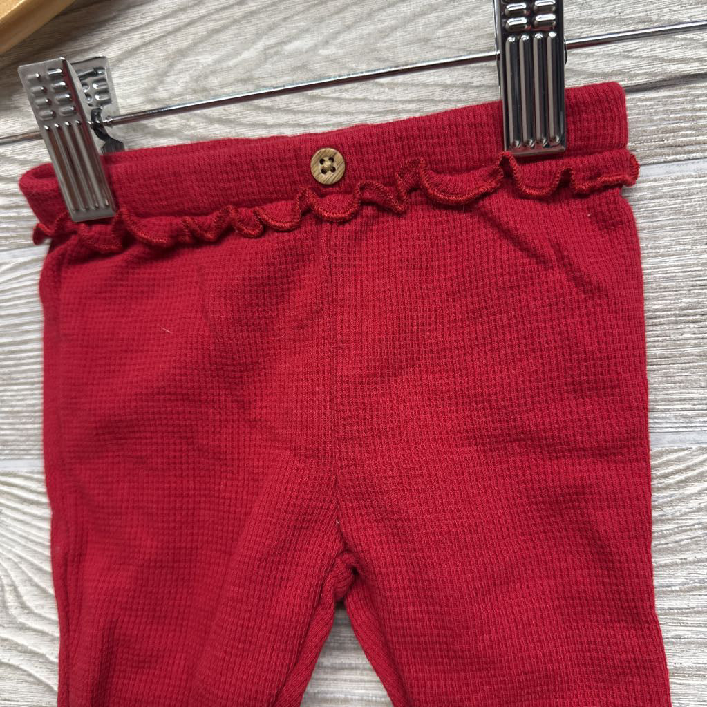 Waffle Knit Ruffle Pants 3M