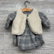 Dress, Bloomers & Sherpa Vest 3M
