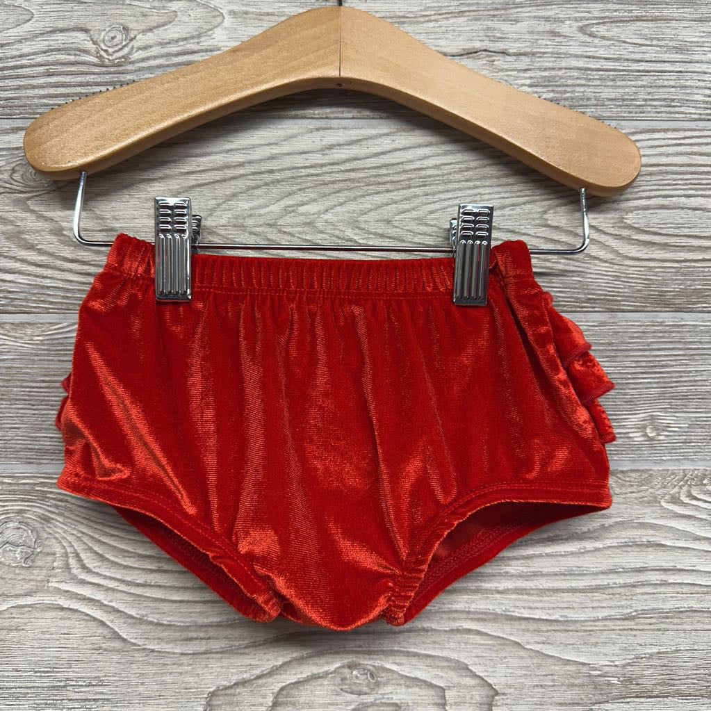 Crushed Velvet Ruffle Butt Shorts 3-6M