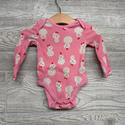 Ribbed LS Bodysuit Snowmen 3-6M