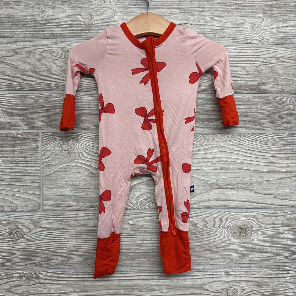 Bamboo Footie Sleeper Bows 0-3M