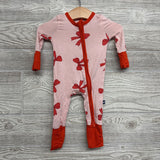 Bamboo Footie Sleeper Bows 0-3M