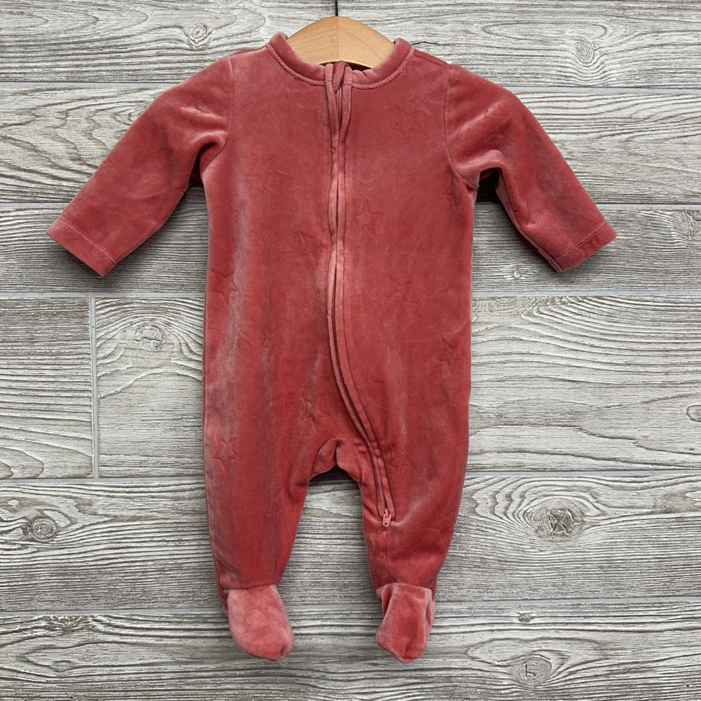 Velour Sleep n Play Embossed Stars 0-3M
