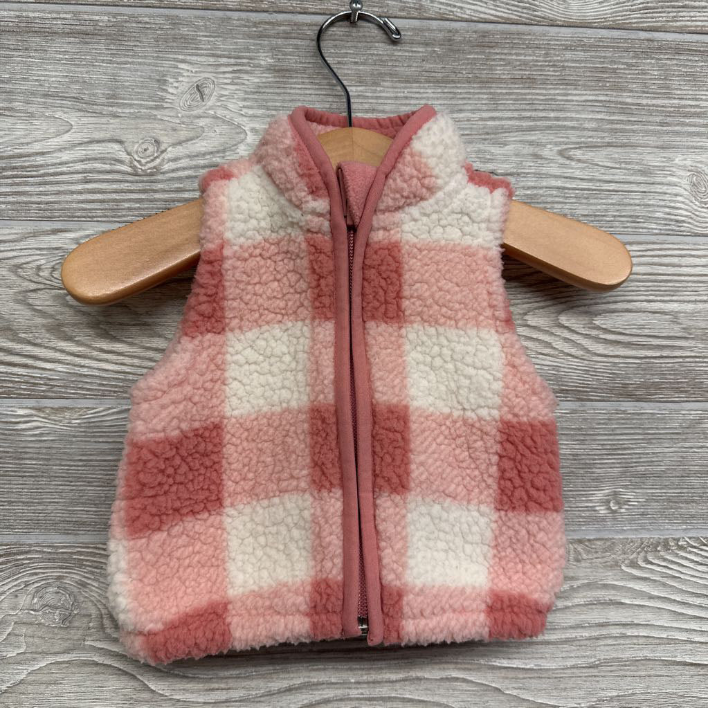 Sherpa Gingham Vest 0-3M
